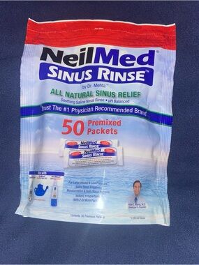 NeilMed Sinus Rinse packets, 50 count NEW isotonic Saline irrigation powder
